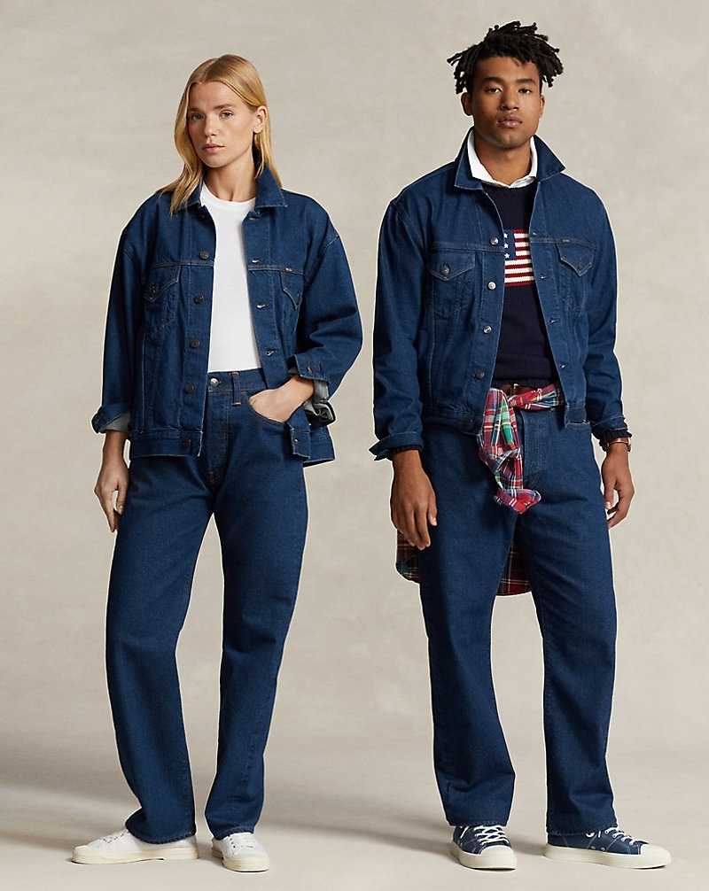 ndirimli Ralph Lauren Kot Pantolon Fiyatlar Reclaimed Denim Vintage Classic Fit Erkek Ac k Mavi